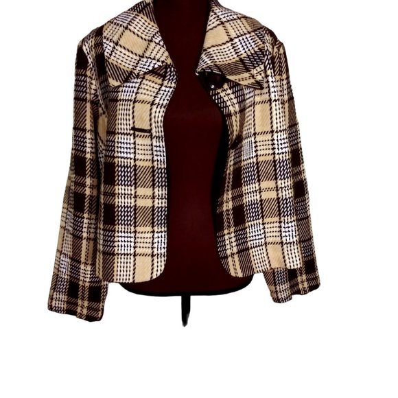 Plaid Jacket, R.Q.T, Size XL, Women’s Jacket, Plus Size Jacket, Oversize Jacket - Picture 4 of 15